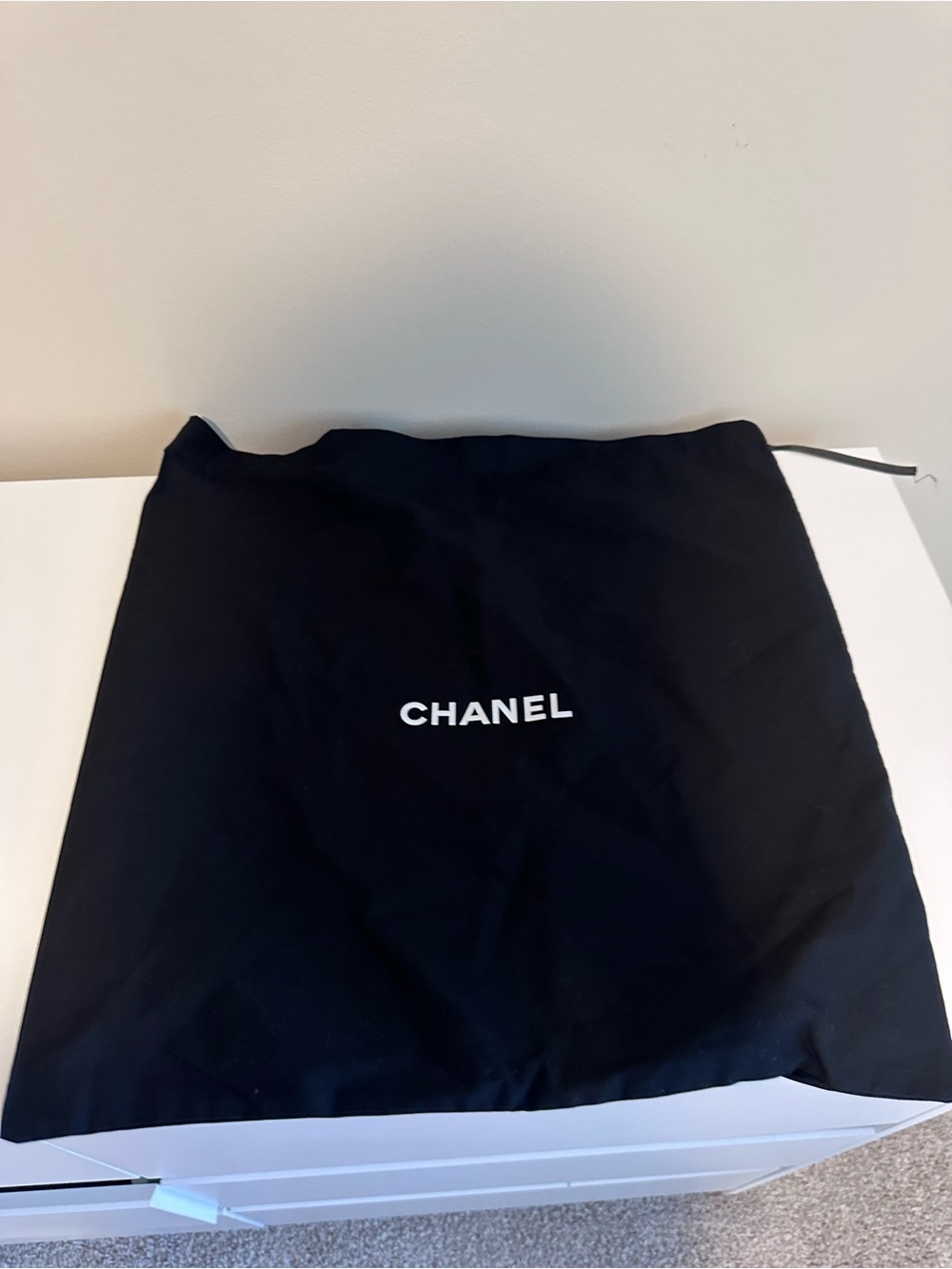 CHANEL Black Drawstring Dust Bag